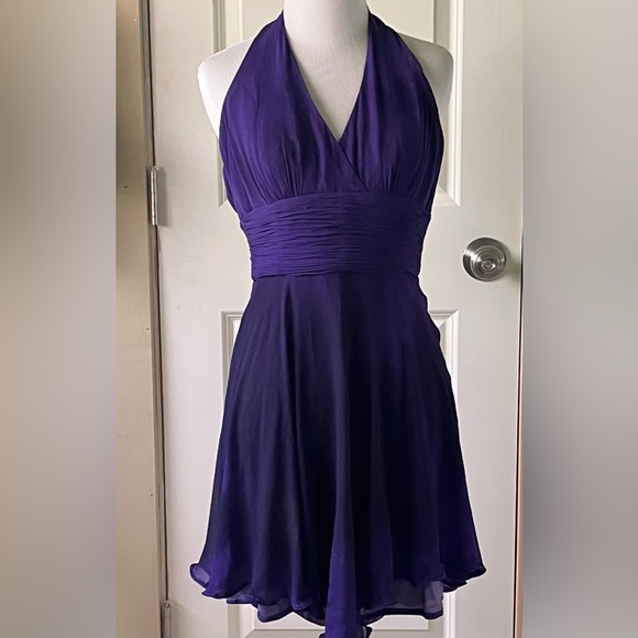 BCBGMaxAzria | Dresses | Bcbgmaxazria Purple Halter Dress | Poshmark